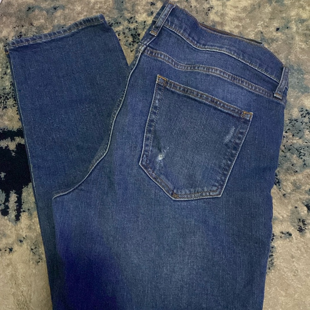 Gap 1969 Real Straight Distressed Denim Jeans